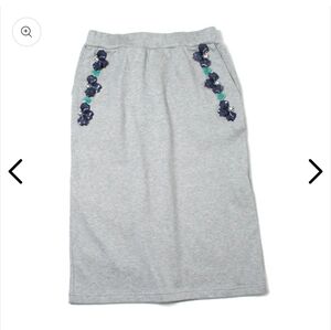 Muveil Gray Embellished Women's Skirt